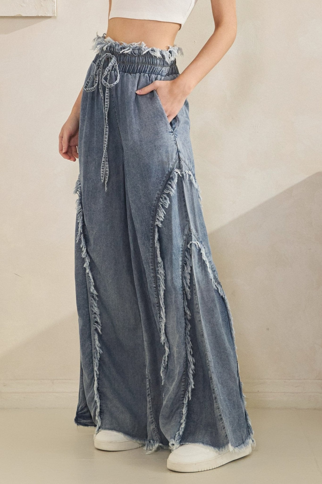 Luna Fringe Wide - Leg Tencel Pants [PRE - ORDER 4/1] - Westly