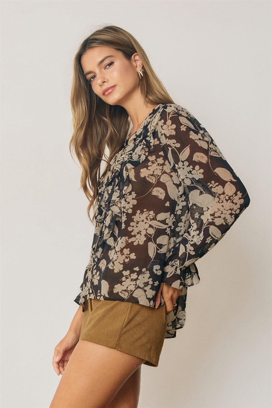 Lunaria Floral Ruffle Blouse - Westly