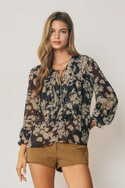 Lunaria Floral Ruffle Blouse - Westly