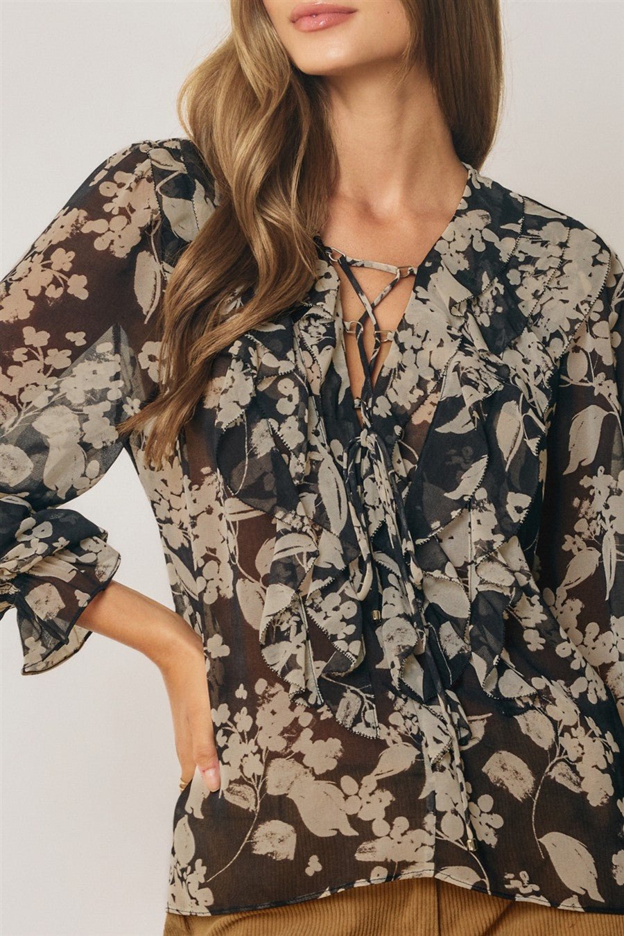 Lunaria Floral Ruffle Blouse - Westly