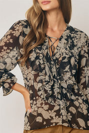 Lunaria Floral Ruffle Blouse - Westly