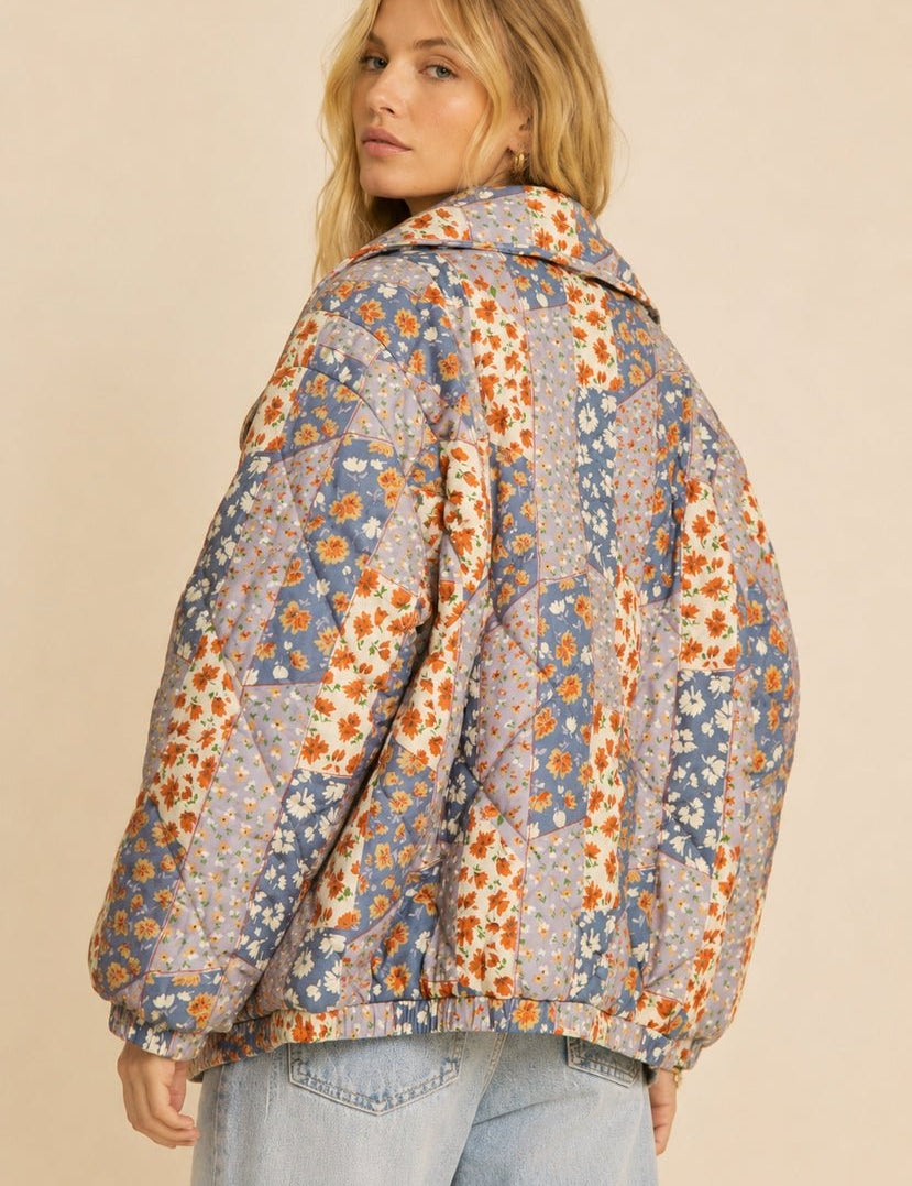 Lupine Patchwork Quilted Puffer Jacket - Westly