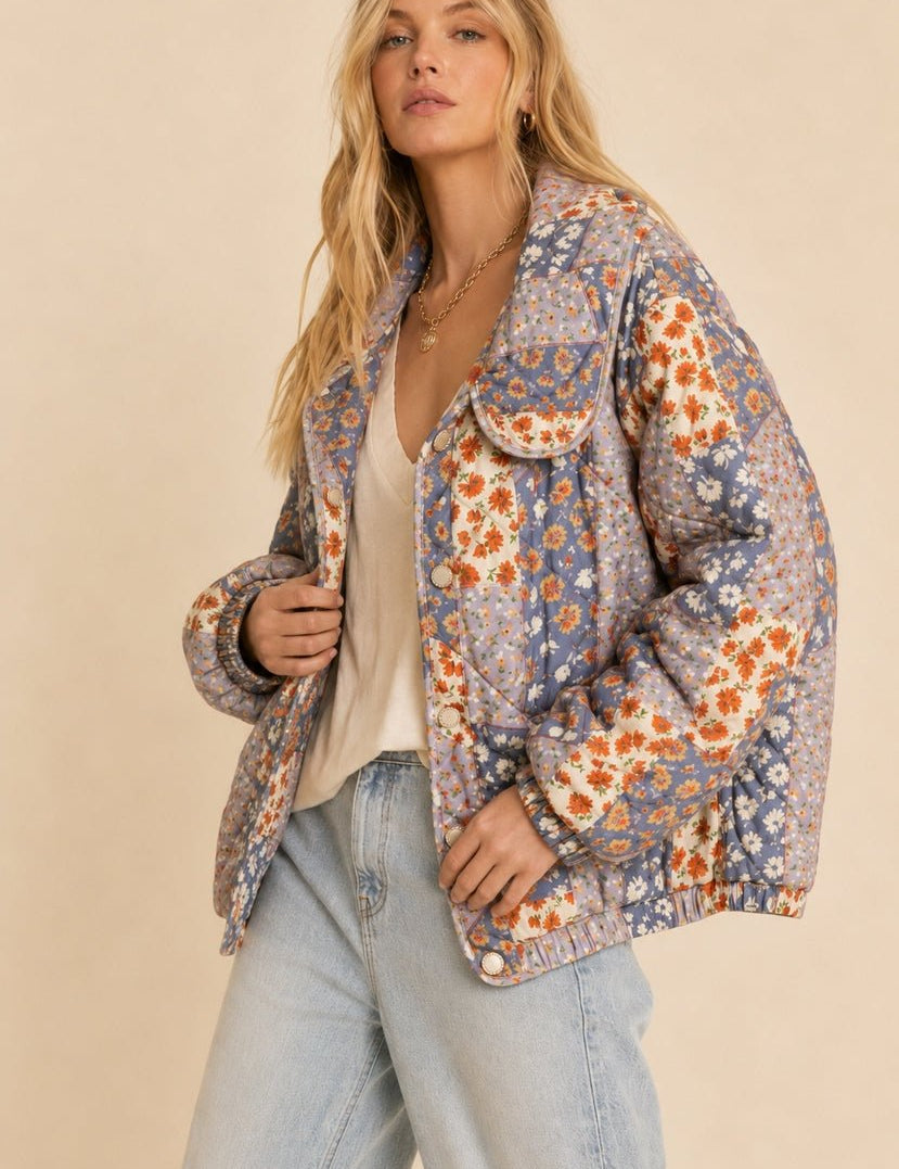 Lupine Patchwork Quilted Puffer Jacket - Westly