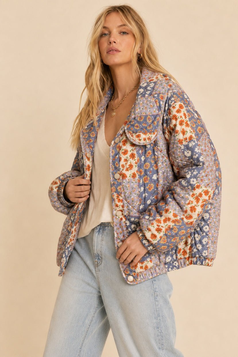 Lupine Patchwork Quilted Puffer Jacket - Westly
