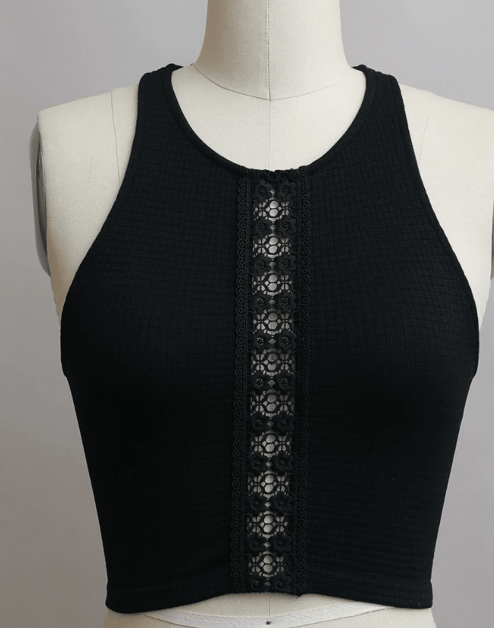Mable Grid Texture Racerback Brami Tank - Westly