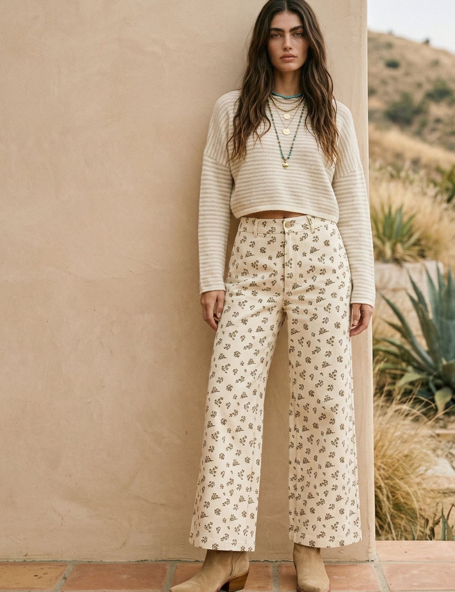 Macy Floral Denim Pants - Westly