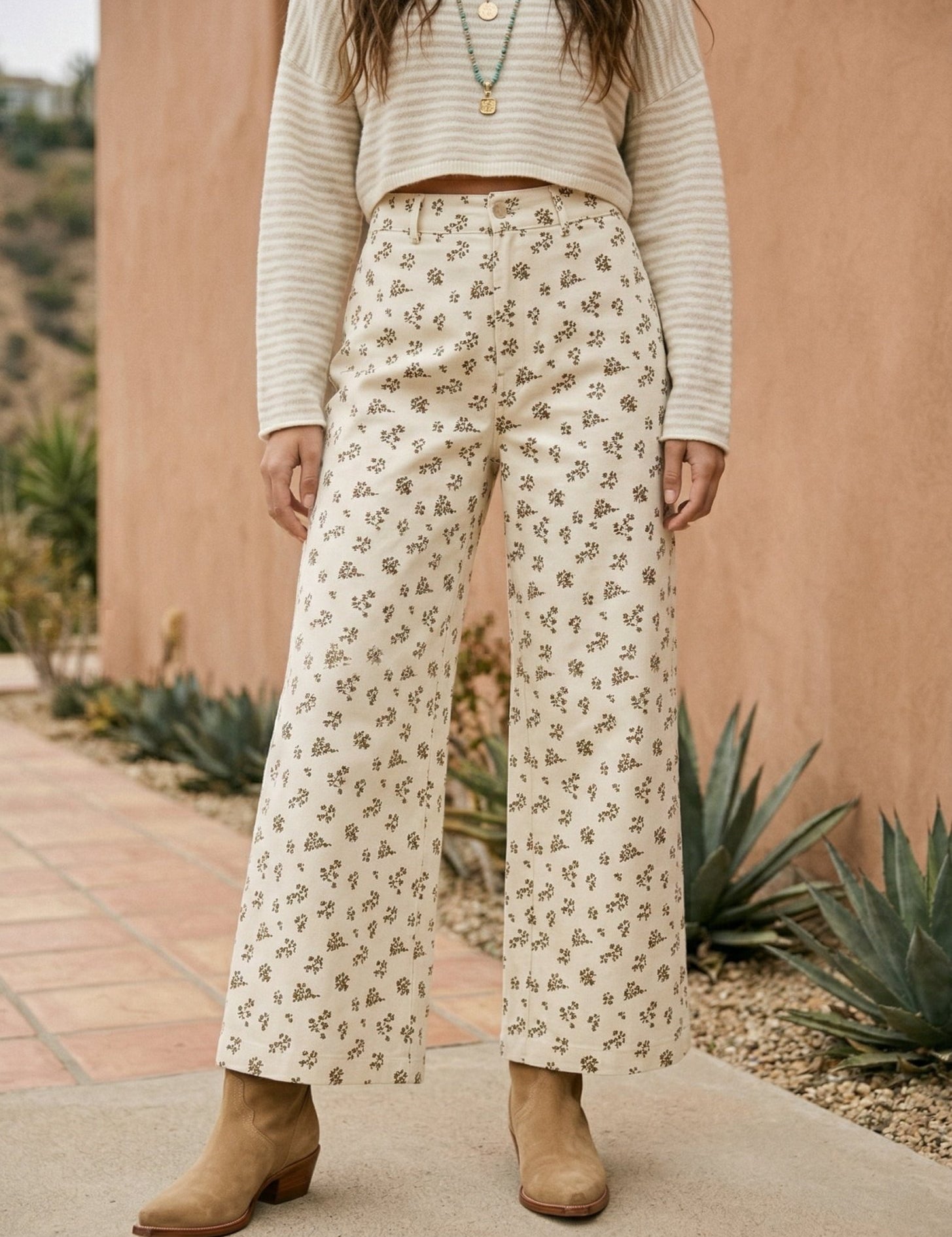 Macy Floral Denim Pants - Westly