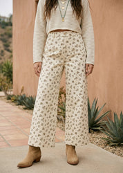 Macy Floral Denim Pants - Westly