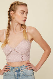 Made You Blush Bralette Crop Top - Westly