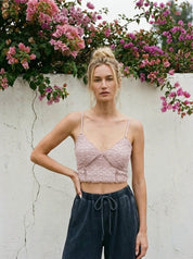 Made You Blush Bralette Crop Top - Westly