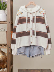 Madeline Floral Embroidery Patchwork Cardigan - Westly
