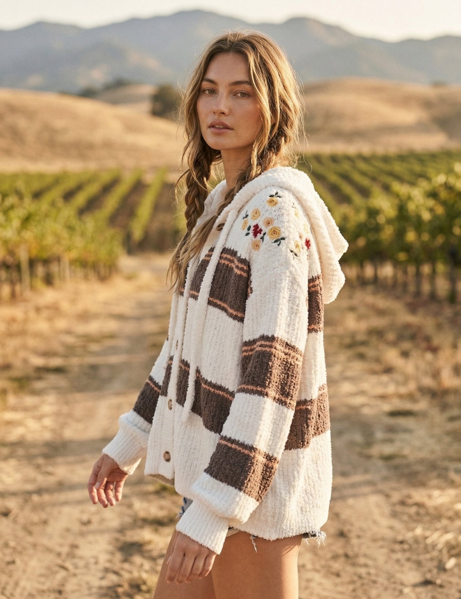 Madeline Floral Embroidery Patchwork Cardigan - Westly