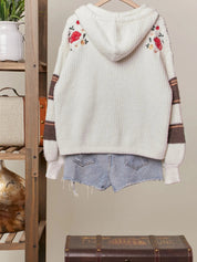 Madeline Floral Embroidery Patchwork Cardigan - Westly