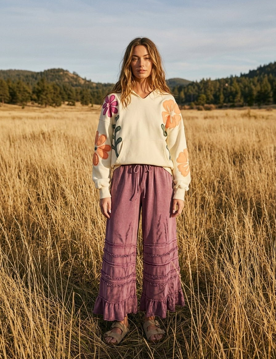 Maggie Washed Terry Pants - Westly