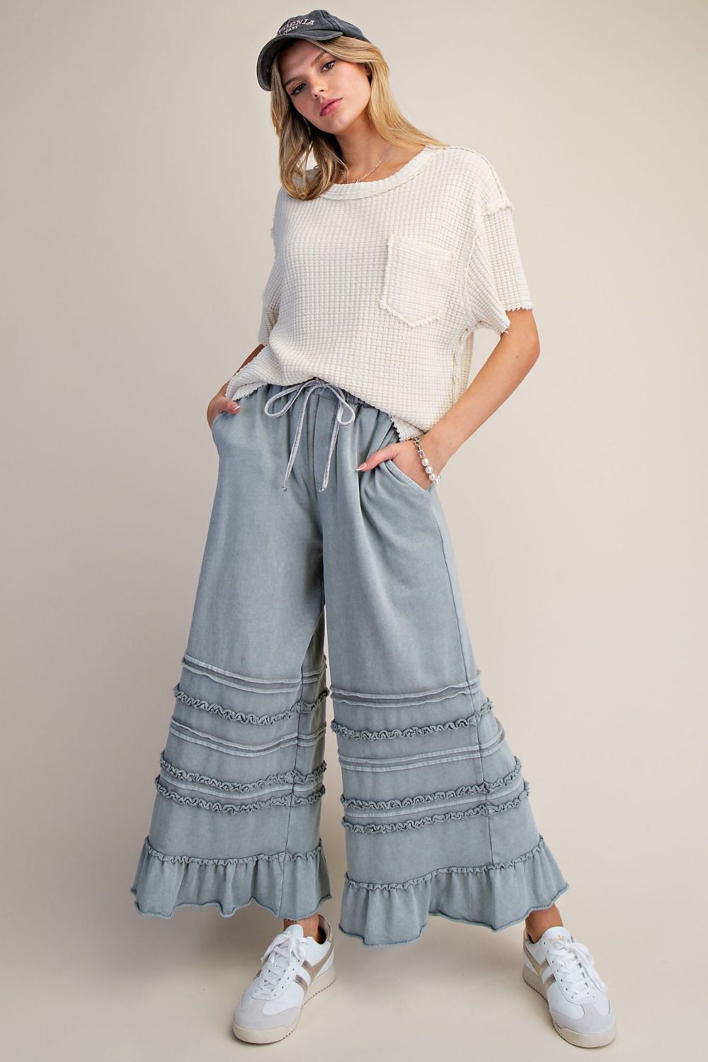 Maggie Washed Terry Pants - Westly