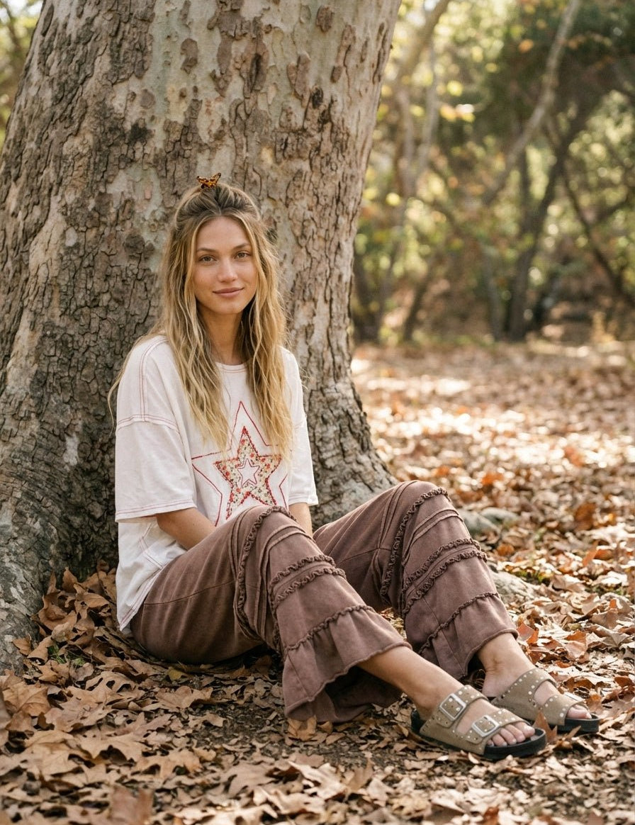 Maggie Washed Terry Pants - Westly
