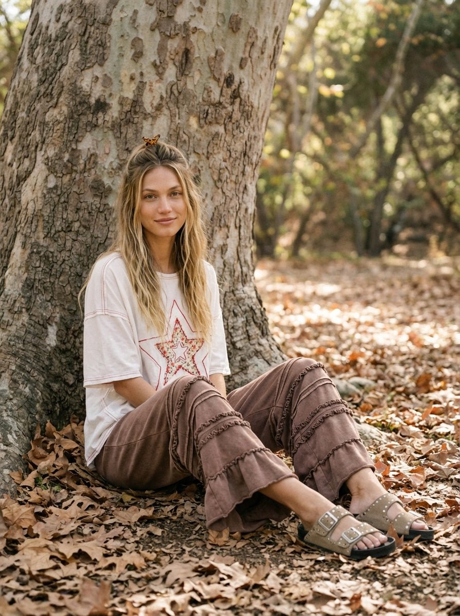 Maggie Washed Terry Pants - Westly