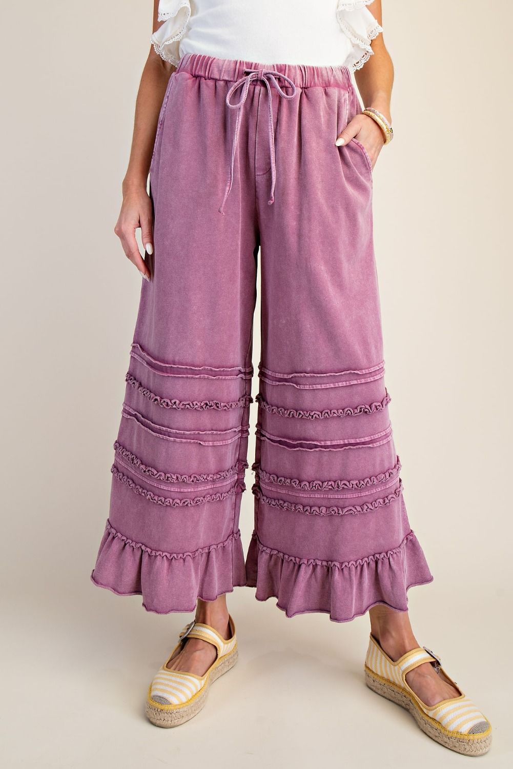 Maggie Washed Terry Pants - Westly