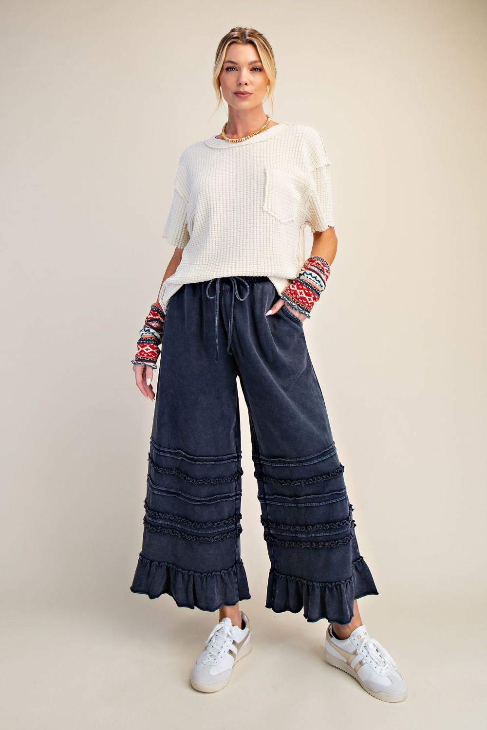 Maggie Washed Terry Pants - Westly