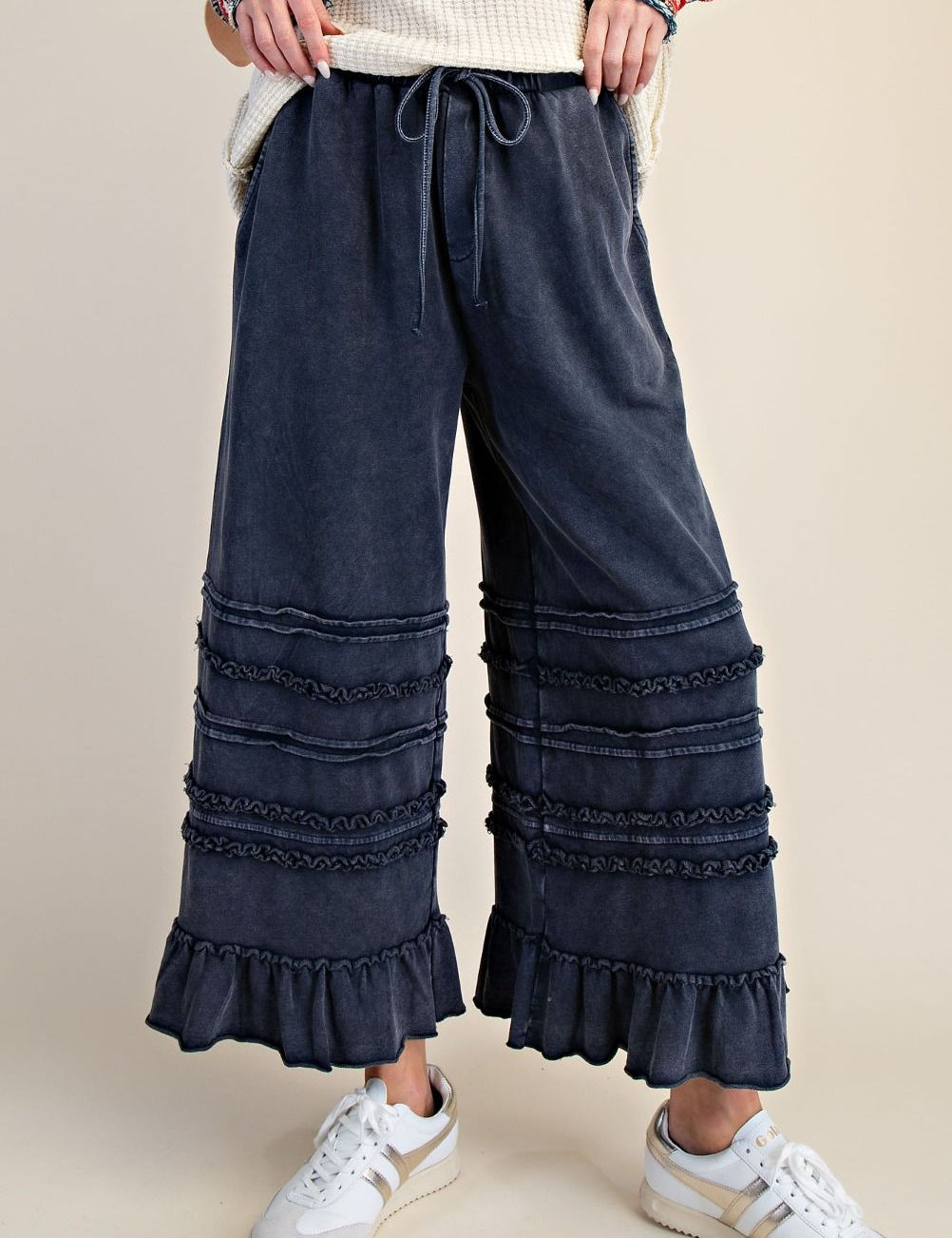 Maggie Washed Terry Pants - Westly