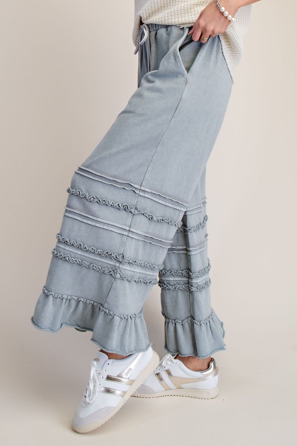 Maggie Washed Terry Pants - Westly