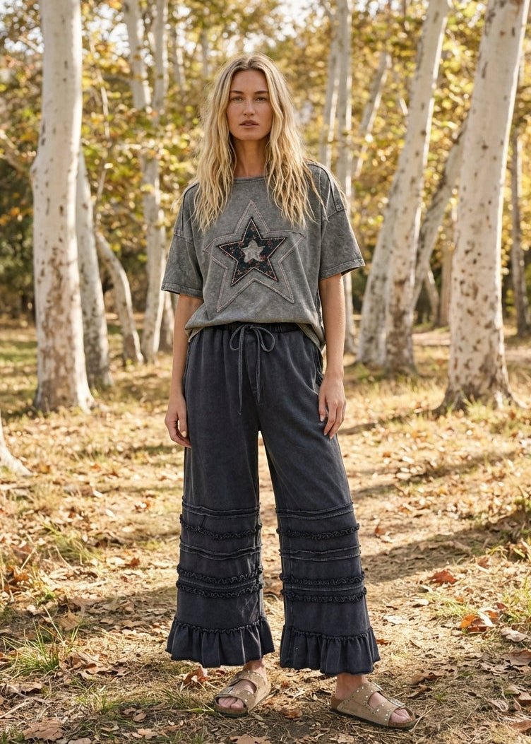 Maggie Washed Terry Pants - Westly