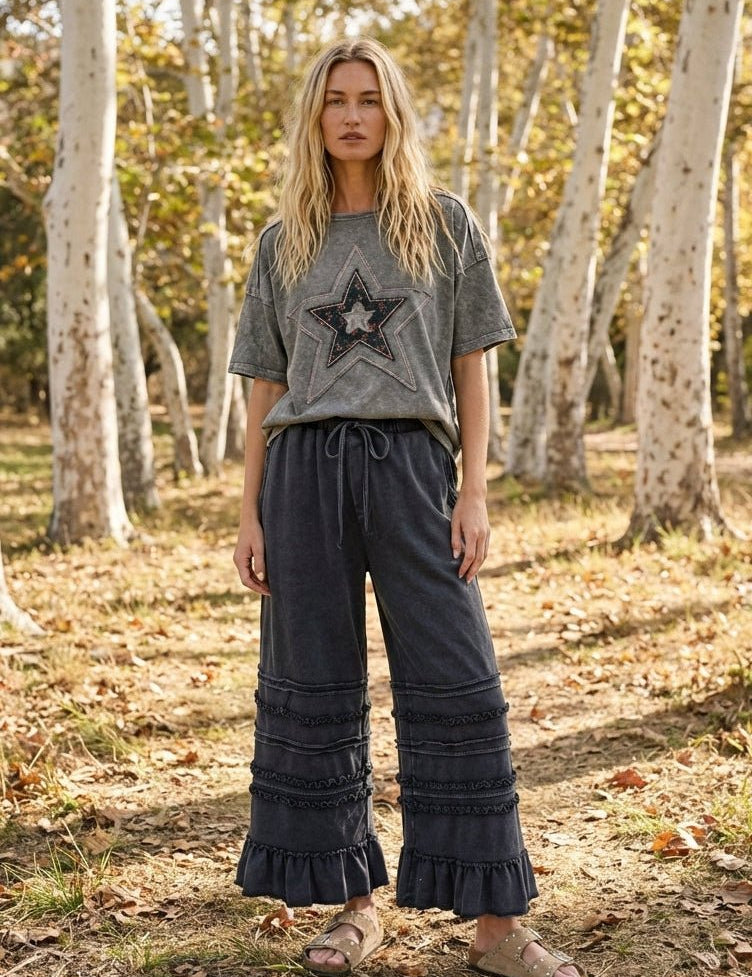 Maggie Washed Terry Pants - Westly