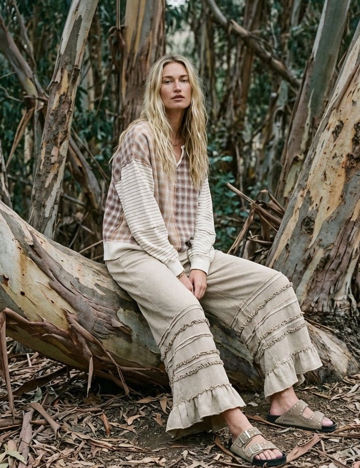 Maggie Washed Terry Pants - Westly