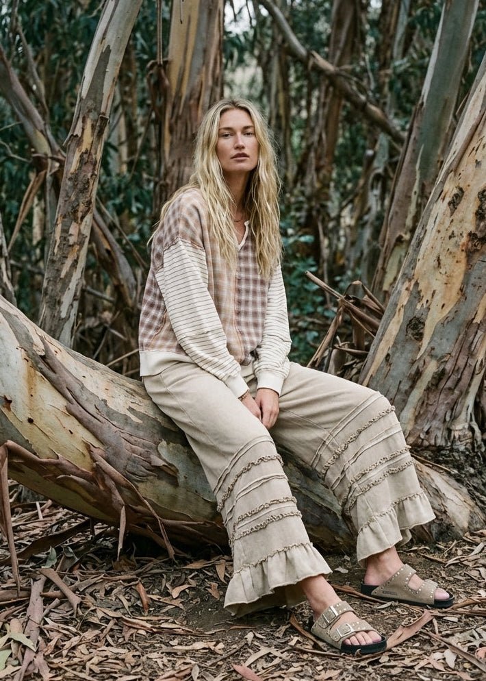 Maggie Washed Terry Pants - Westly