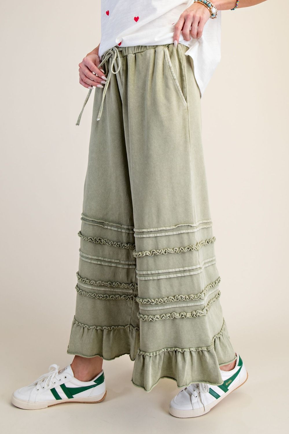 Maggie Washed Terry Pants - Westly