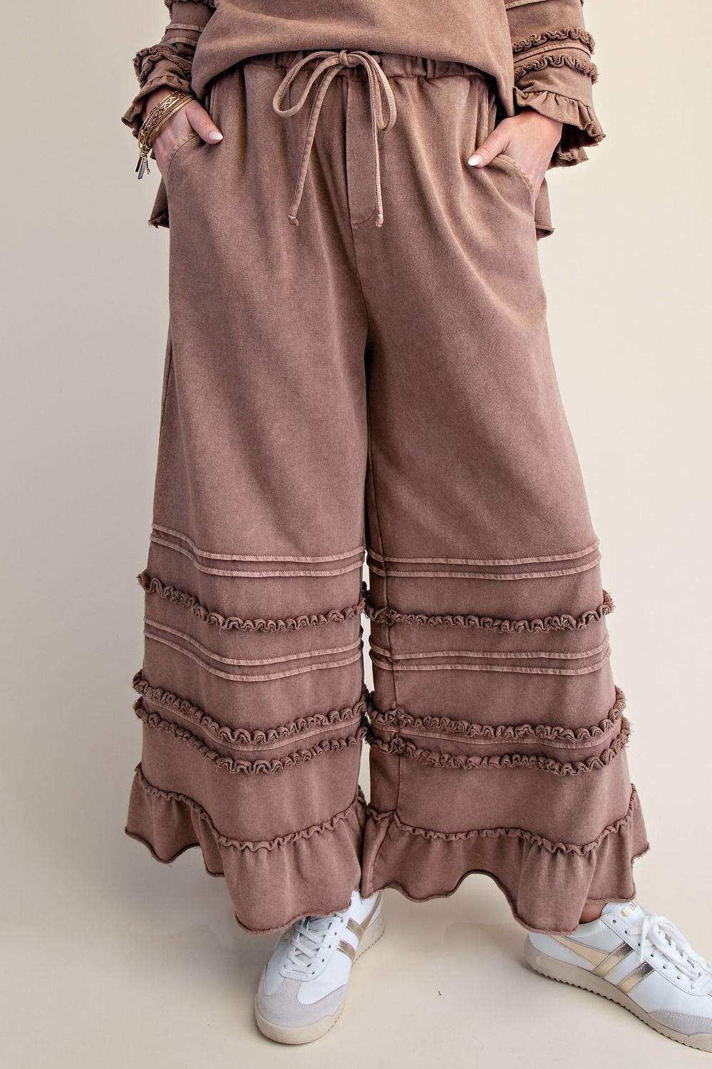 Maggie Washed Terry Pants - Westly