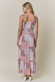 Magnolia Patchwork Print Smocked Maxi Dress - Westly
