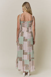 Magnolia Patchwork Print Smocked Maxi Dress - Westly