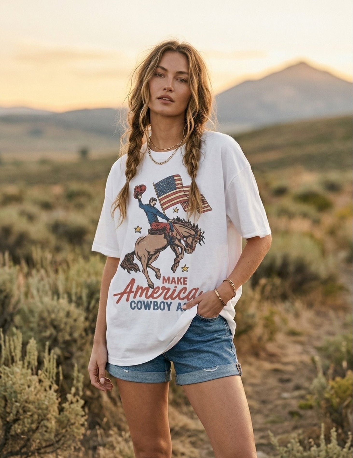 Make America Cowboy Again Graphic Tee - Westly