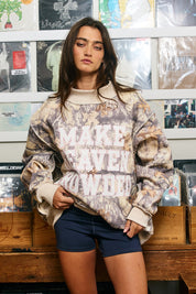 Make Heaven Crowded Camo Sweatshirt in Camo - product photo 5