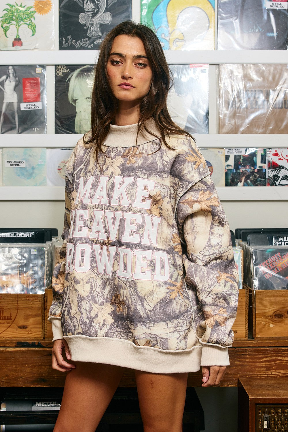 Make Heaven Crowded Camo Sweatshirt in Camo - product photo 7