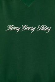 Making Merry Embroidered Sweatshirt in Green, product photo 6
