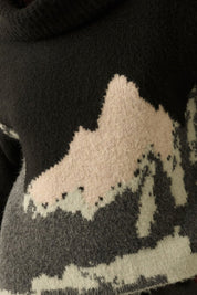 Mammoth Fuzzy Jacquard-Knit Turtleneck Sweater - Westly
