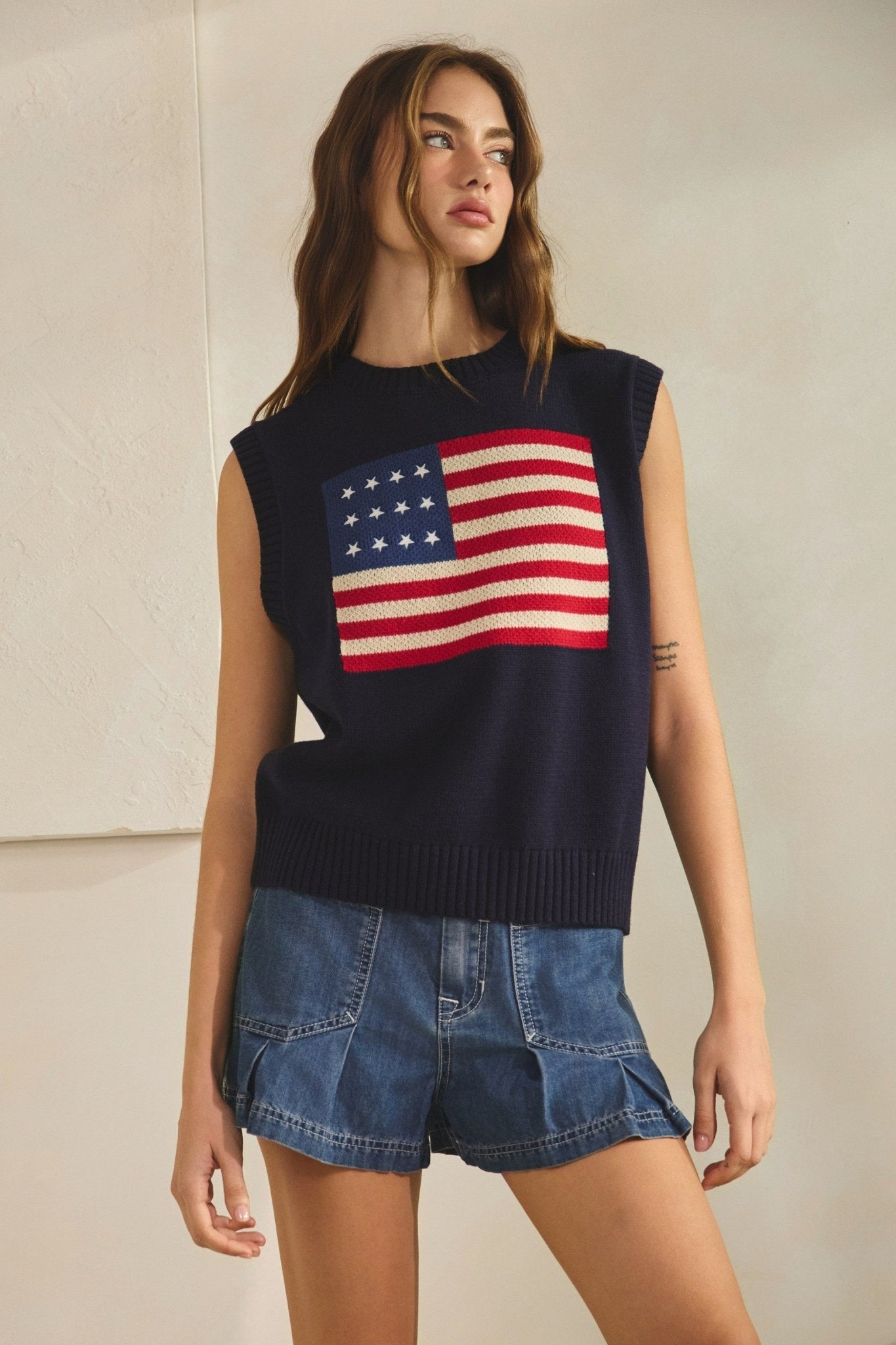 Marcy American Flag Vest - Westly