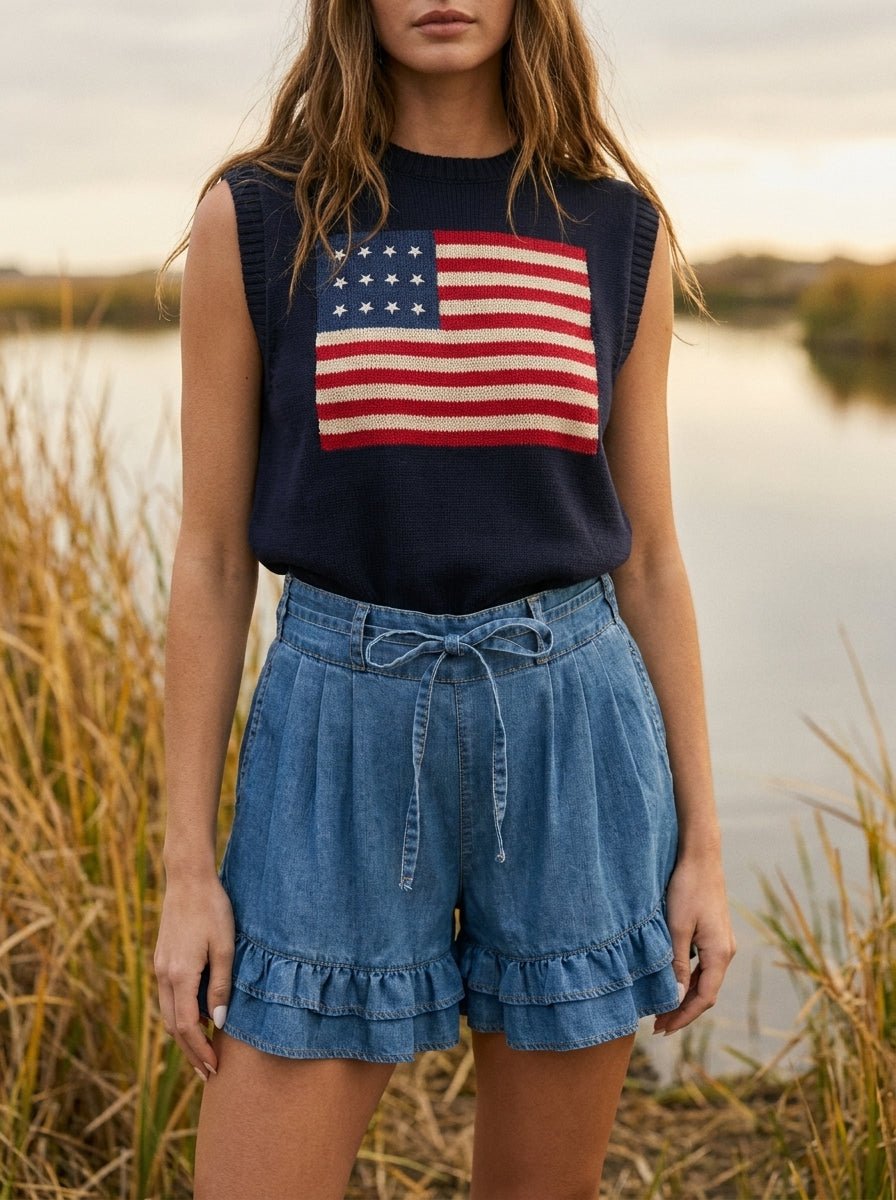 Marcy American Flag Vest - Westly