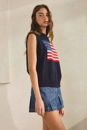 Marcy American Flag Vest - Westly
