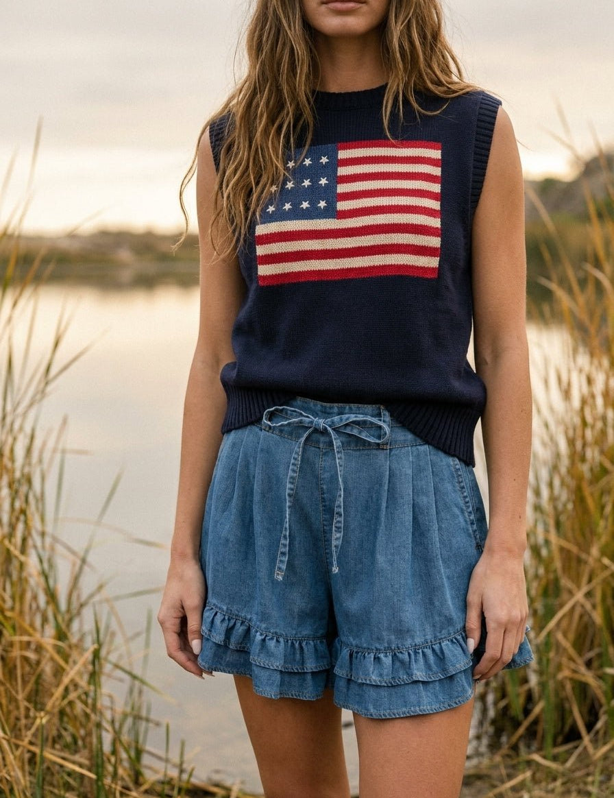 Marcy American Flag Vest - Westly