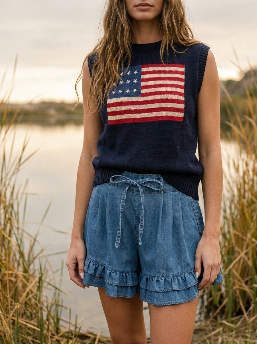 Marcy American Flag Vest - Westly