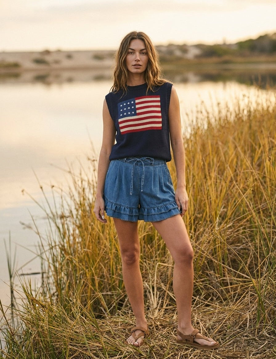 Marcy American Flag Vest - Westly