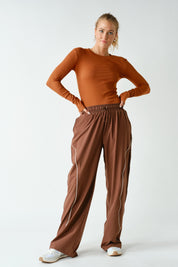Margate Micro Rib Long Sleeve Top in Golden Hour, photo 3