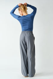 Margate Micro Rib Long Sleeve Top in Ocean, photo 2