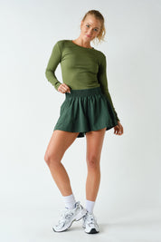 Margate Micro Rib Long Sleeve Top in Steeped Sage, photo 3