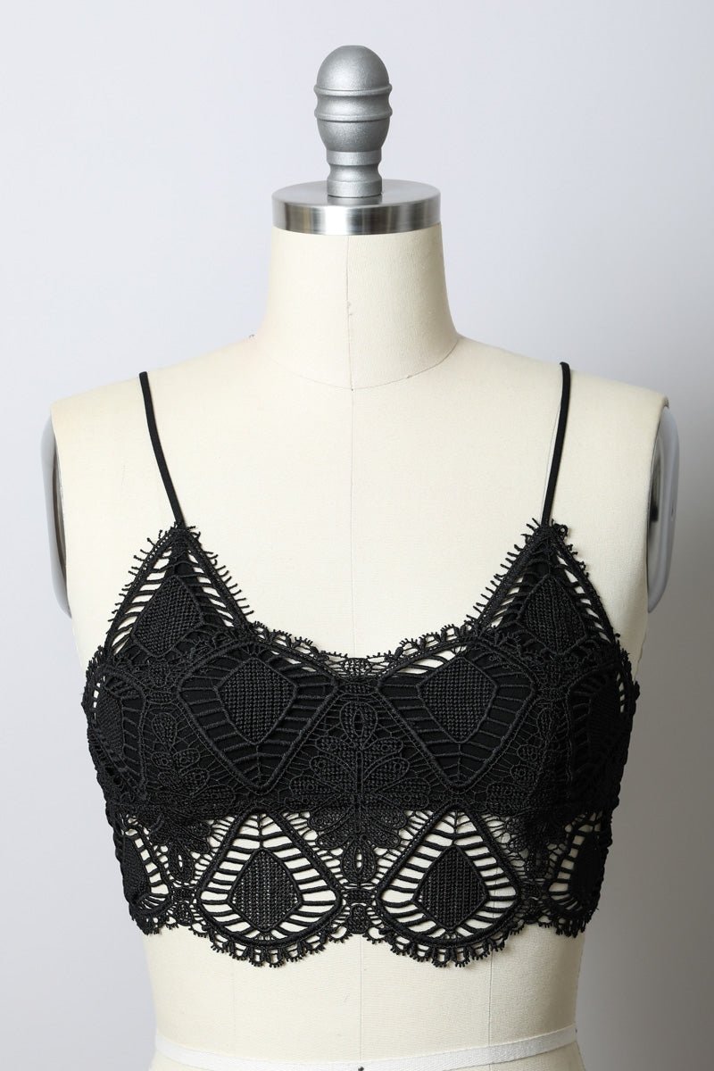 Margo Crochet Lace Longline Bralette - Westly