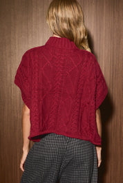 Margot Cable Knit Cap Sleeve Sweater - Westly