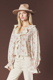 Marguerite Floral Ruffle Blouse - Westly